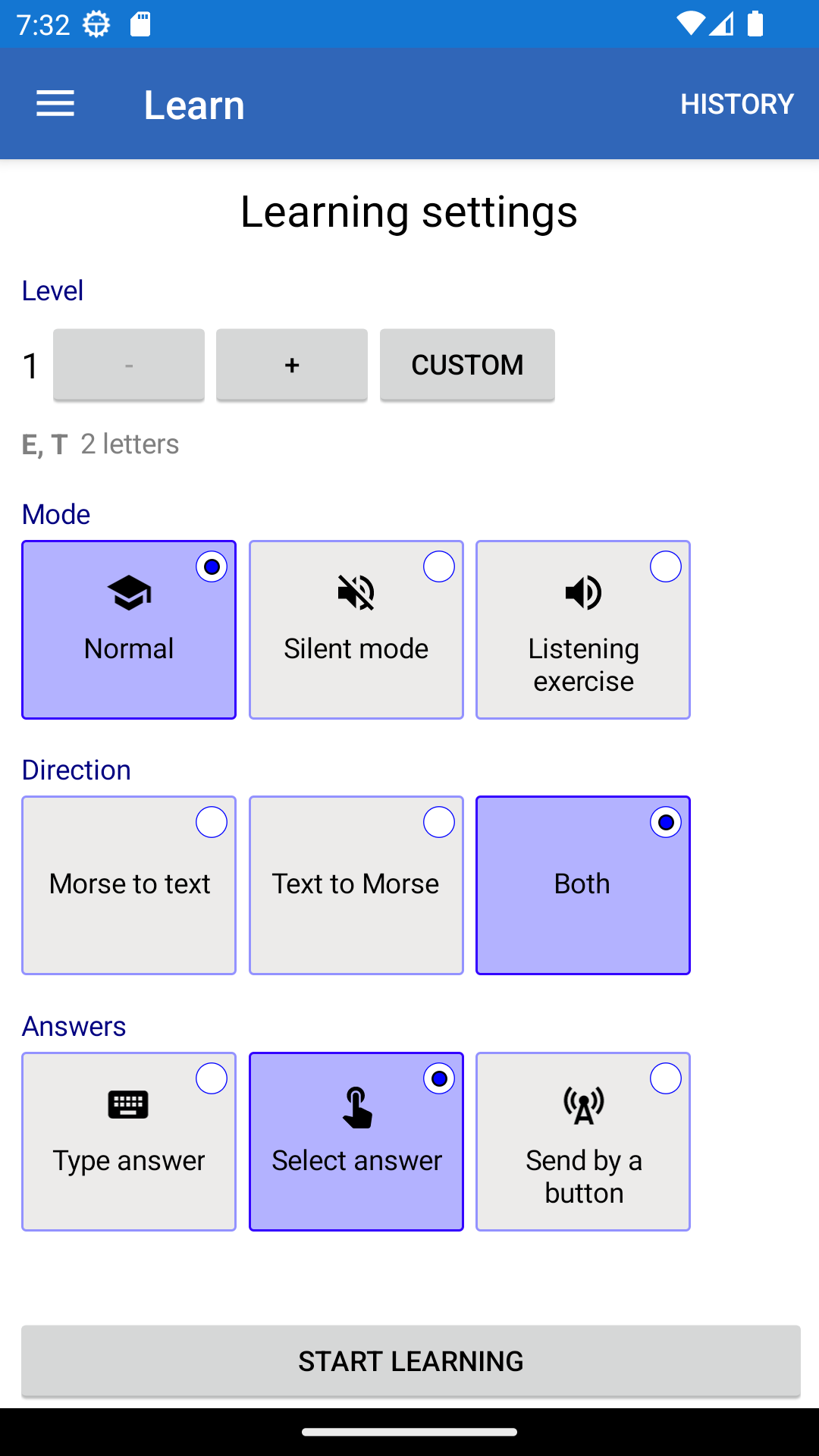 Learning parameters that can be set